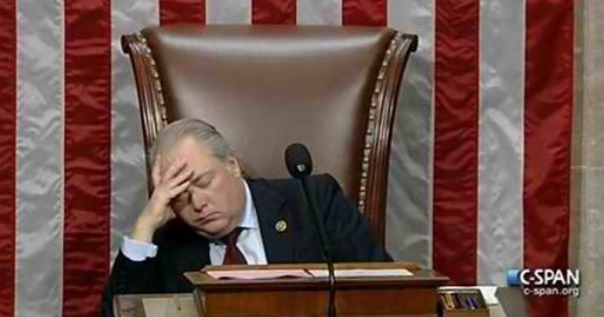 Sleeping Congressman