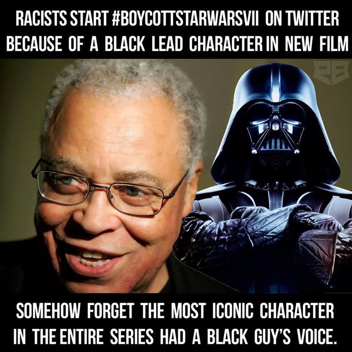 A meme responds to the Star Wars boycott over racism