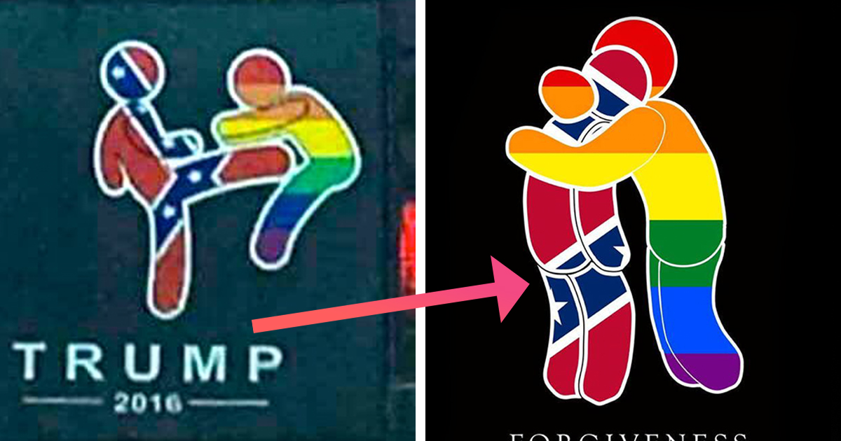 Anti gay pride flag copy paste