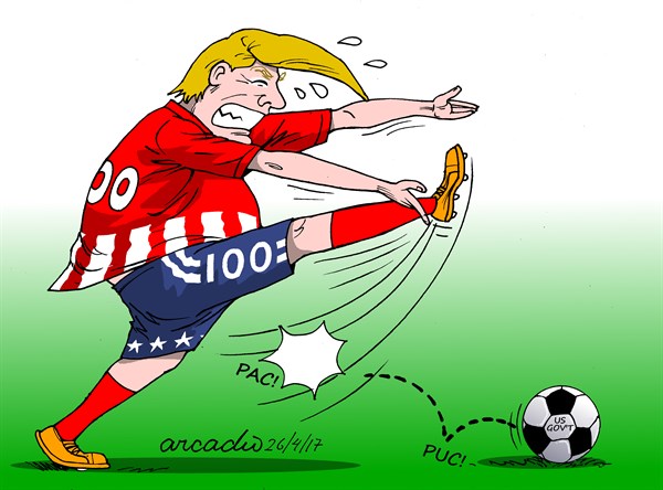 Trump Soccer Cartoon