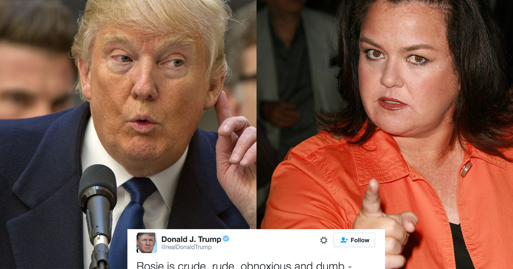 Image result for rosie o'donnell trump