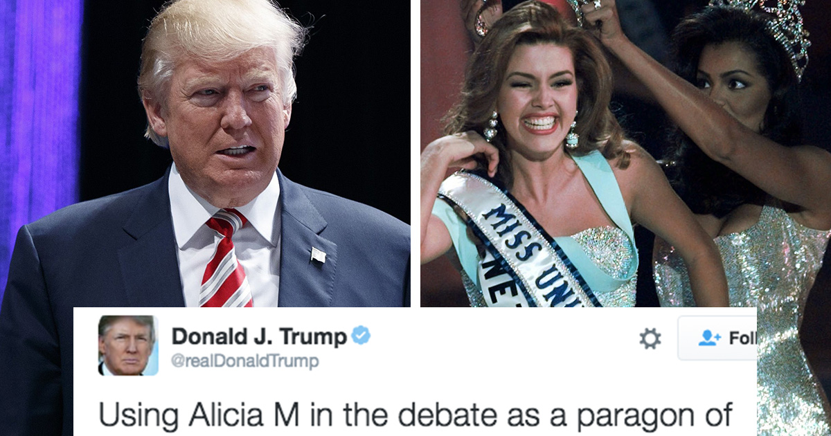 Donald Trumps Tweets Bring Up Alicia Machado Sex Tape Attn