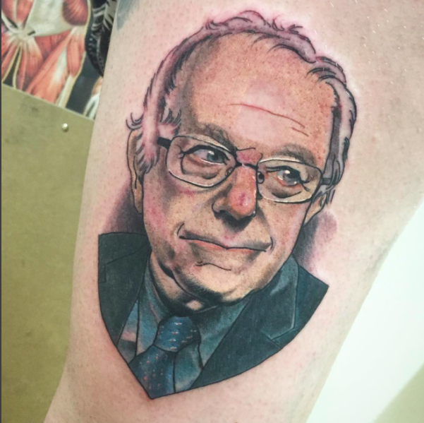 Bernie Sanders tattoo