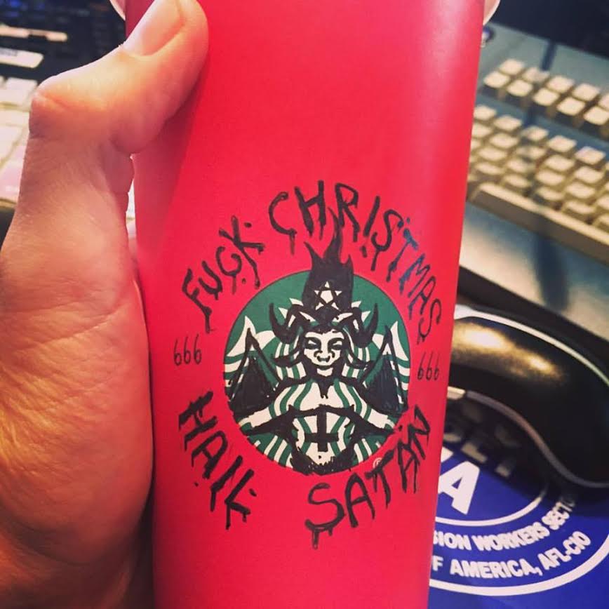 Starbucks Christmas cup meme