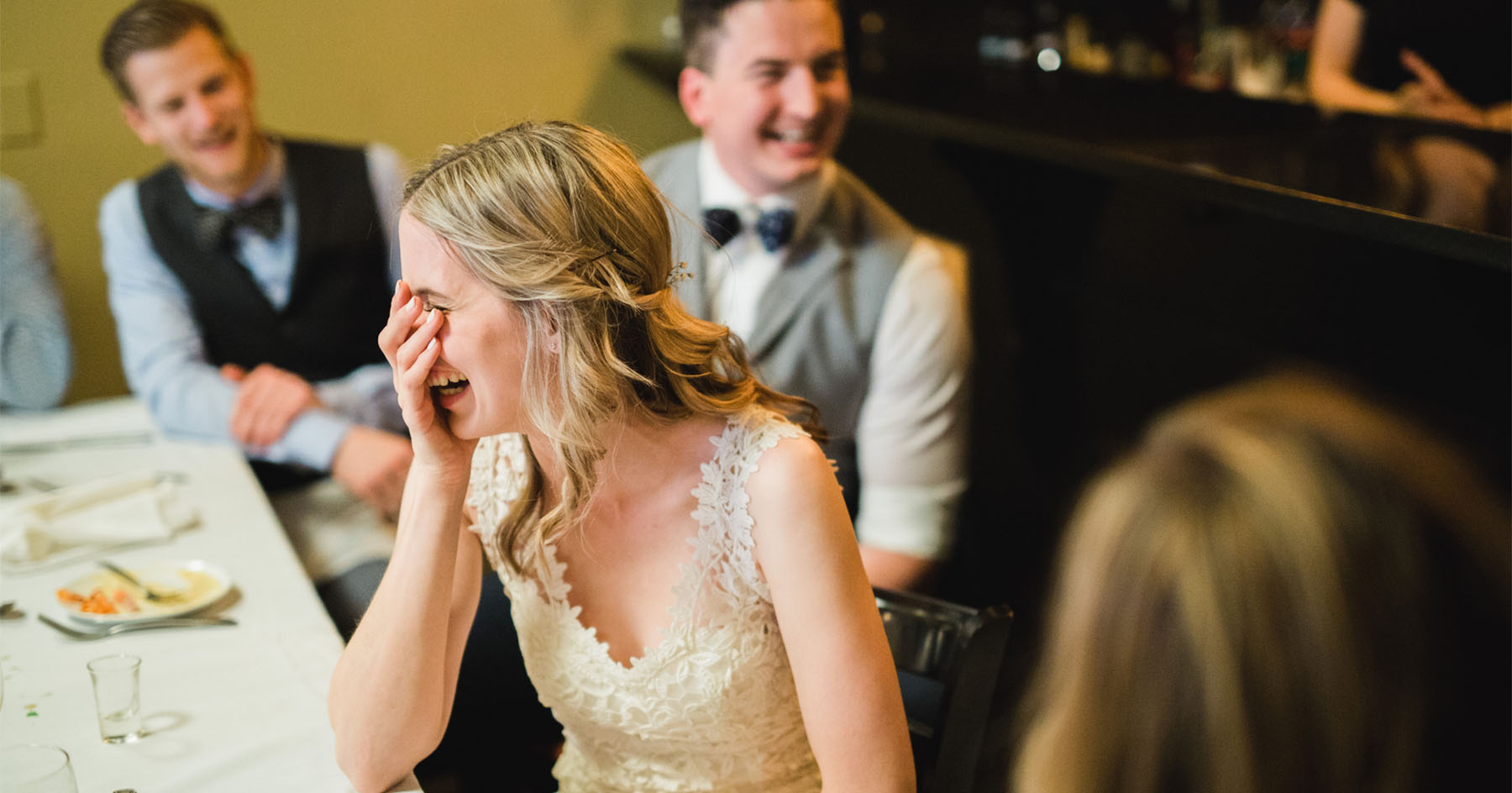 bride-and-groom-laughing